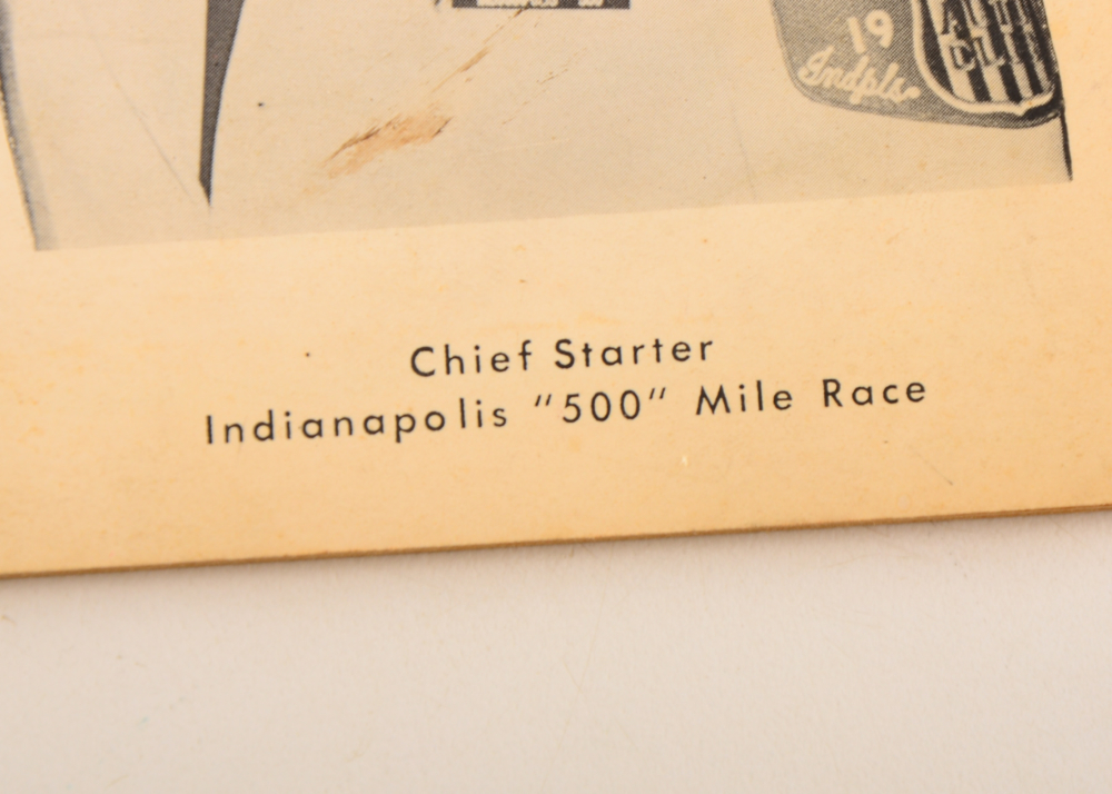 Indy 500 Starter Pat Vidan Signed Book