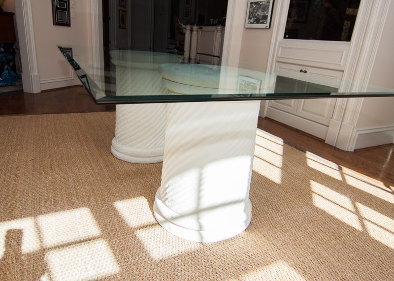 Glass top Pedestal Table