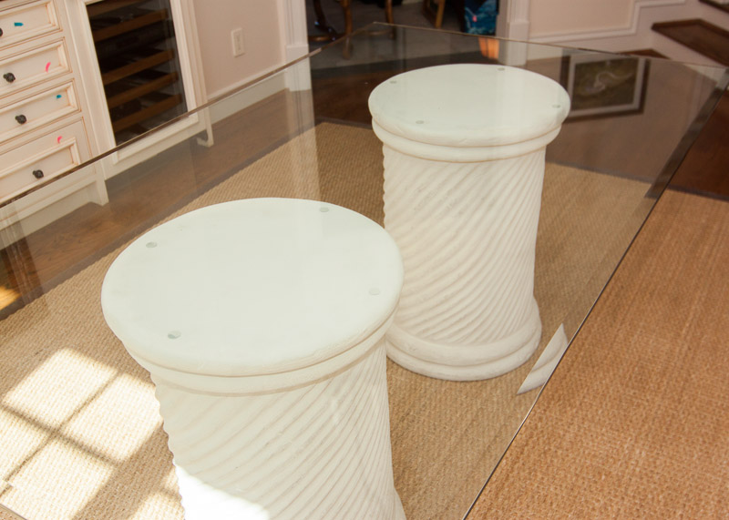 Glass top Pedestal Table