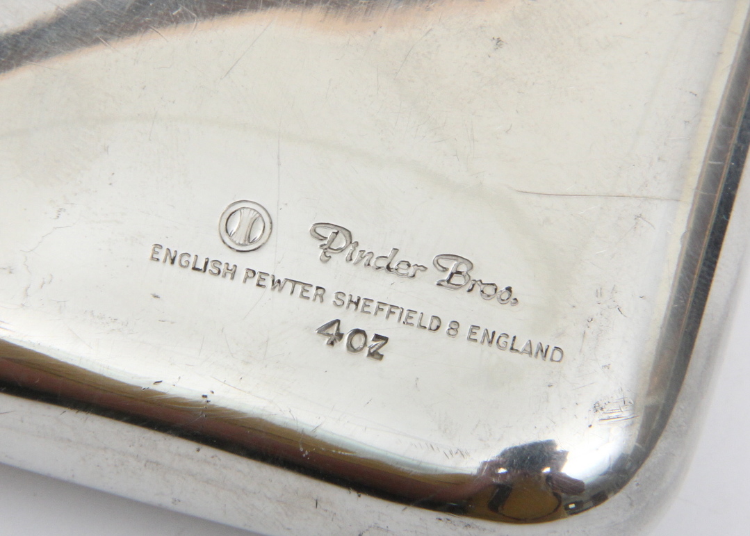 Pinder Bros. English Pewter Flask