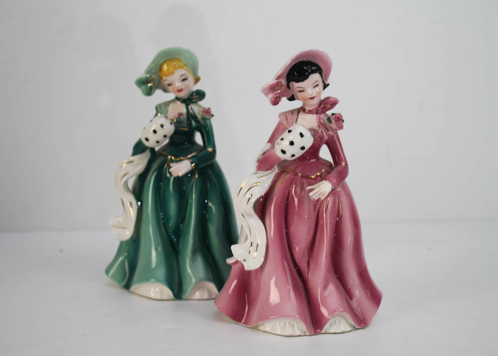Duo of Vintage Ceramic Arnari Ladies.