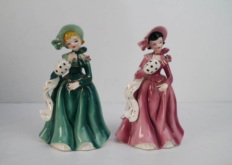 Duo of Vintage Ceramic Arnari Ladies.
