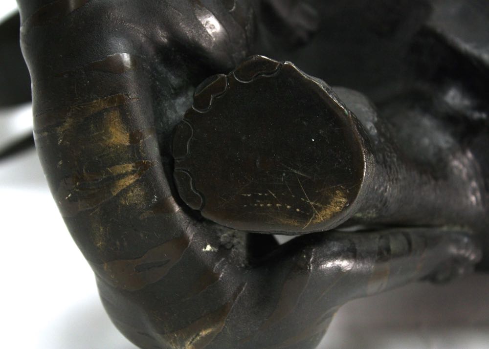 Elephant Fighting Two Tigers Sculpture