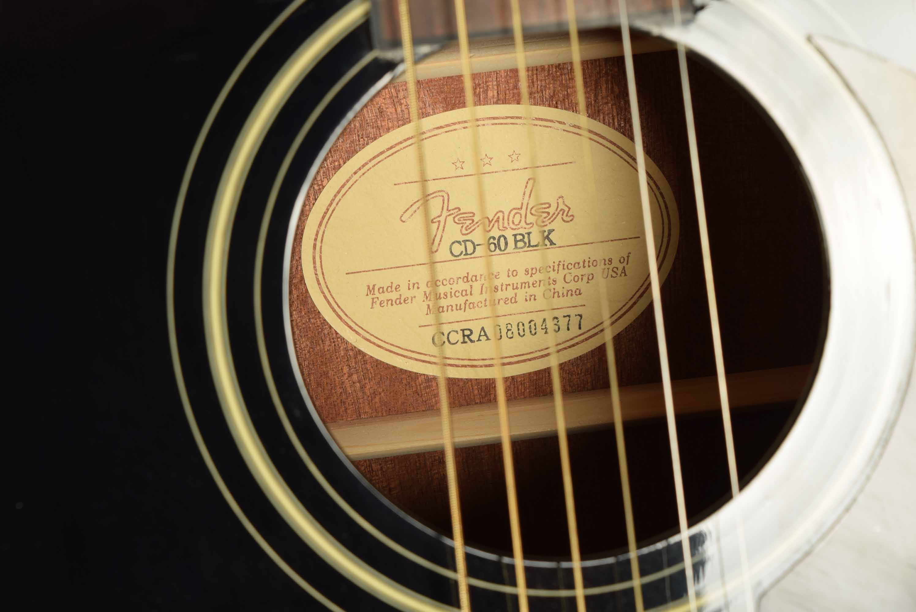 Fender CD-60 Dreadnought Style Acoustic Guitar with Case