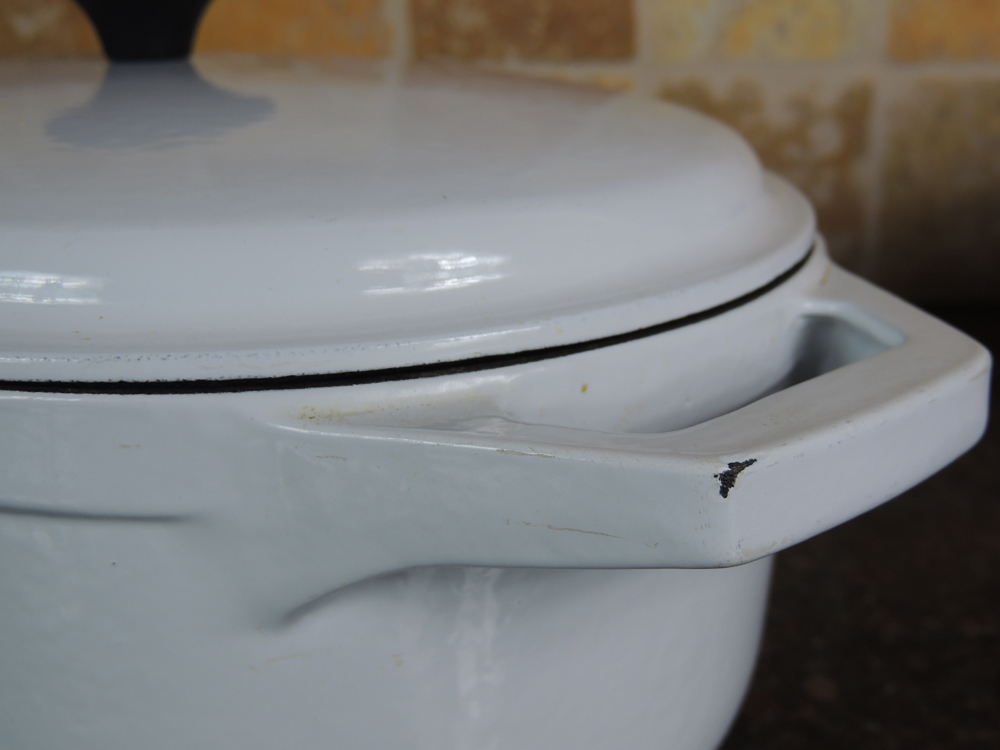 Vintage Le Creuset and Nomar Enameled Cast Iron Casserole Dishes