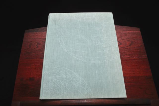 Wooden Dictionary Stand and "Atlas of the World" Book