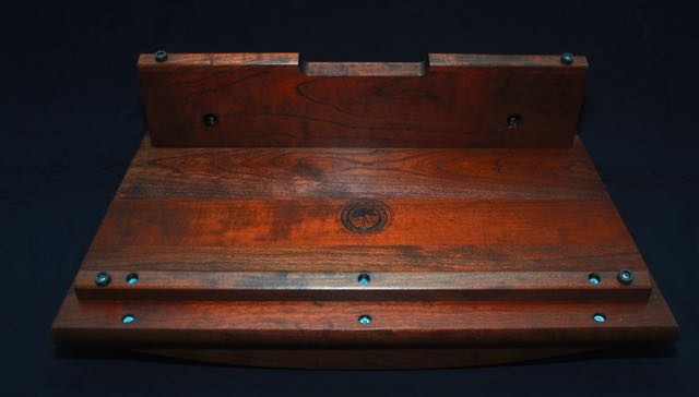 Wooden Dictionary Stand and "Atlas of the World" Book