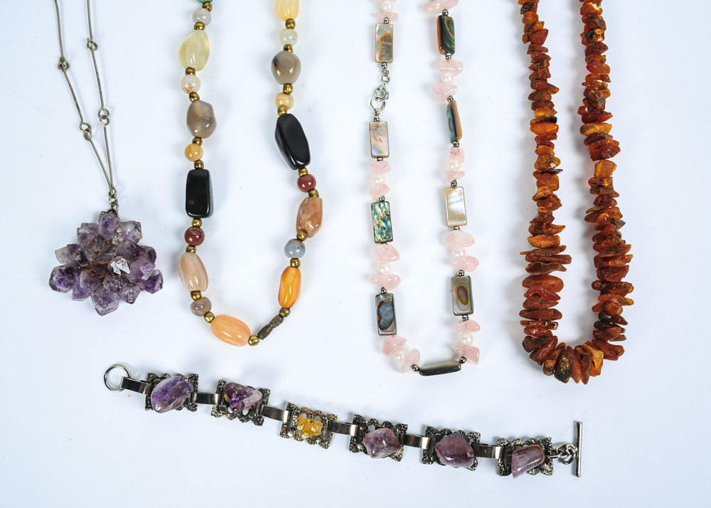 Collection of Stone and Quartz Necklaces