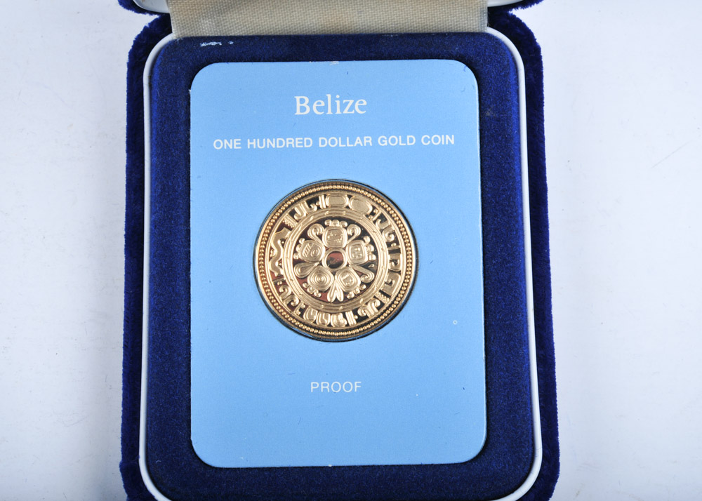 1976 Belize Gold One Hundred Dollar Coin