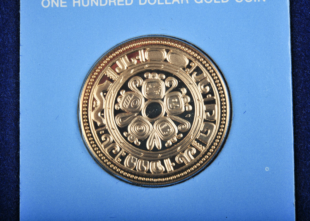 1976 Belize Gold One Hundred Dollar Coin
