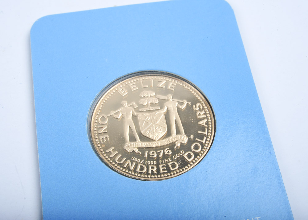 1976 Belize Gold One Hundred Dollar Coin