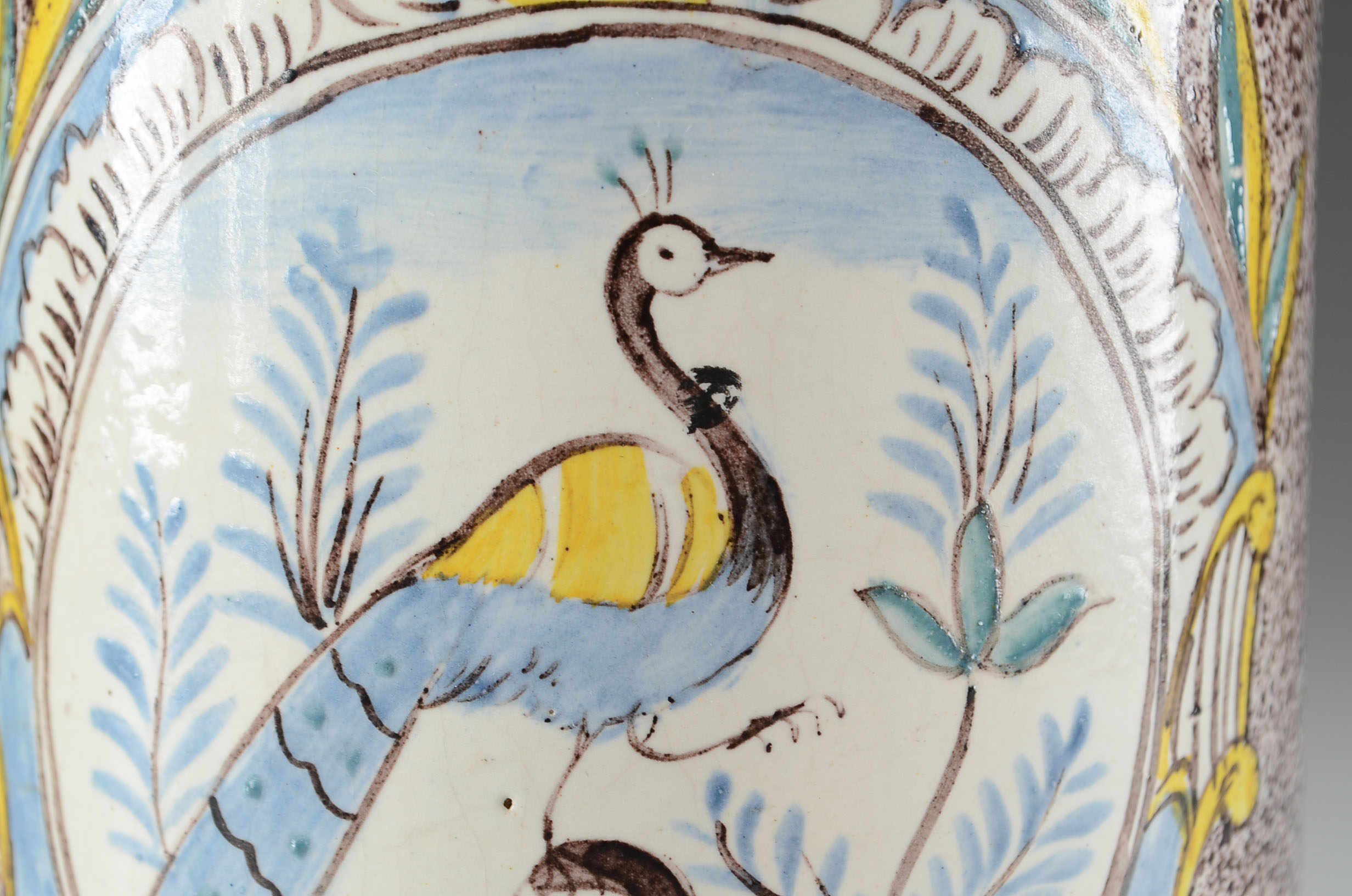 Rare 18th Century Manganese Delft Glazed Stein / Tankard