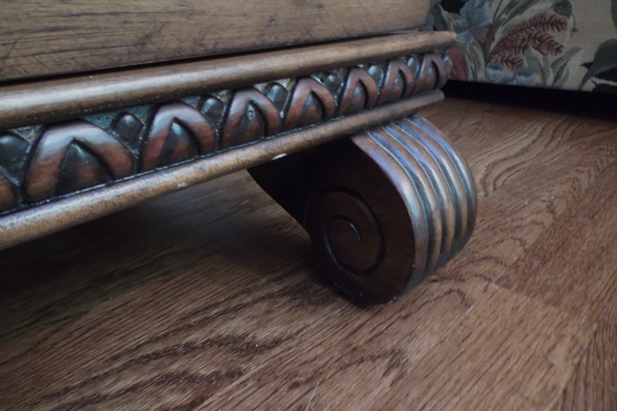 Hand-Painted End Table Filing Cabinet
