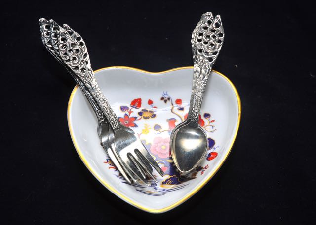 Vintage Aynsley Bird of Paradise Trinket Dish