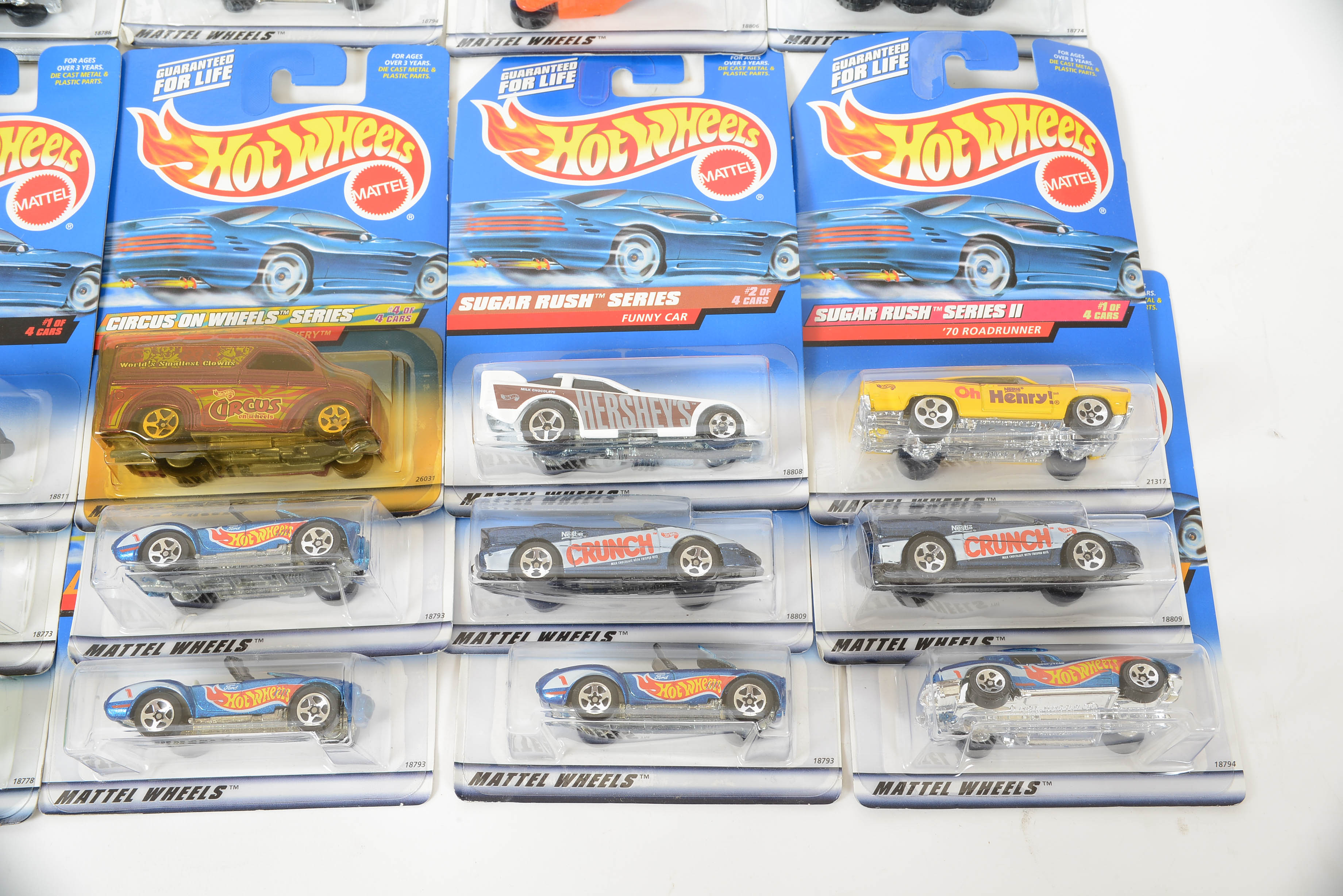 Six 1997 Mattel Hot Wheels Complete 4-Car Series