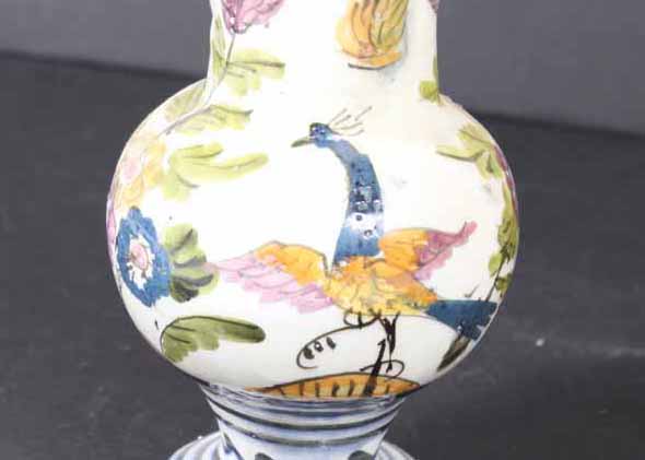 Pair of Vintage Hand Painted Italian Ceramic Pitchers