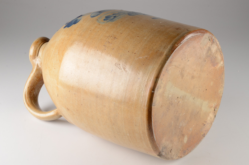 Floral Decorated Stoneware Jug