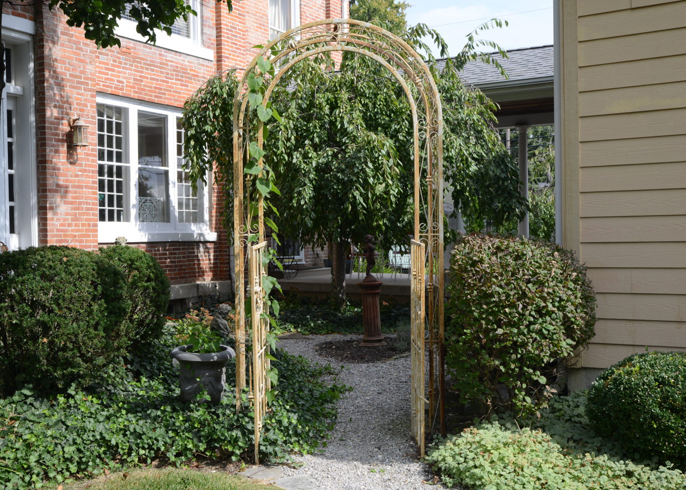 Rustic Outdoor Metal Arbor Gate