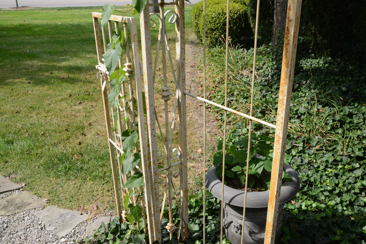 Rustic Outdoor Metal Arbor Gate