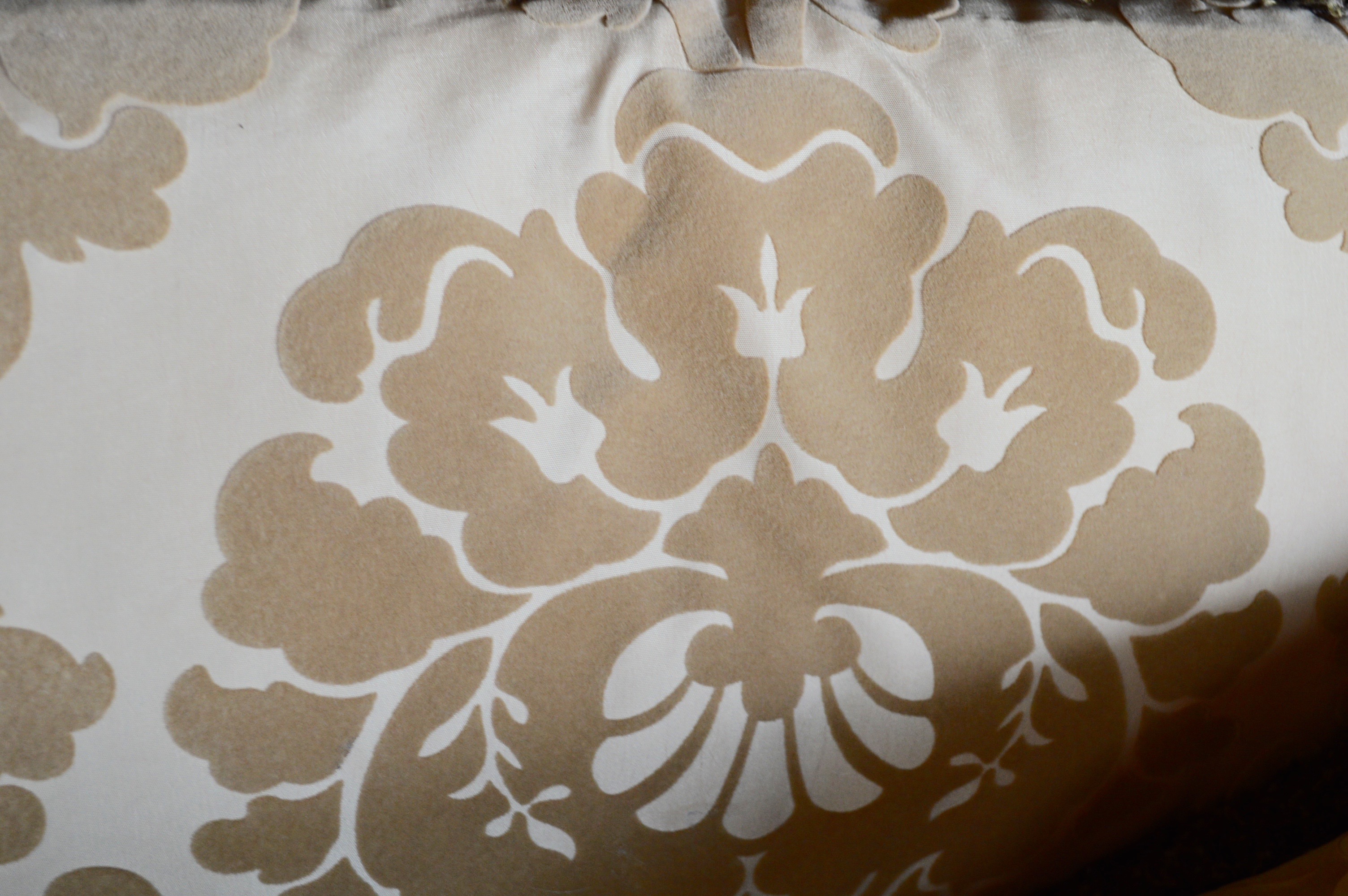 Two Overstuffed Armchairs with Ottomans