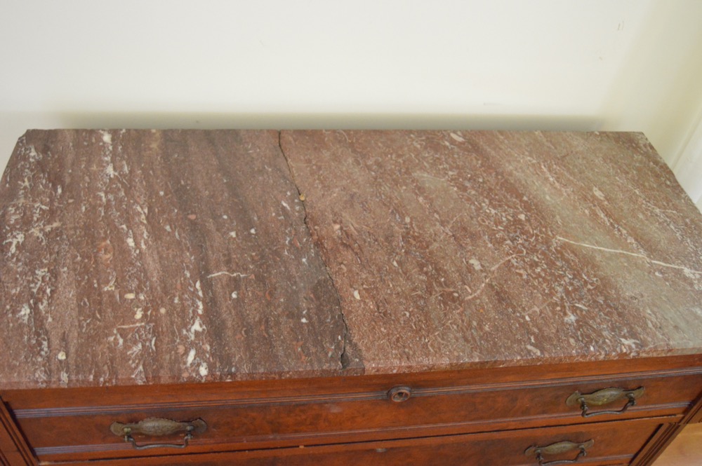 Eastlake Chest of Drawers with Marble Top