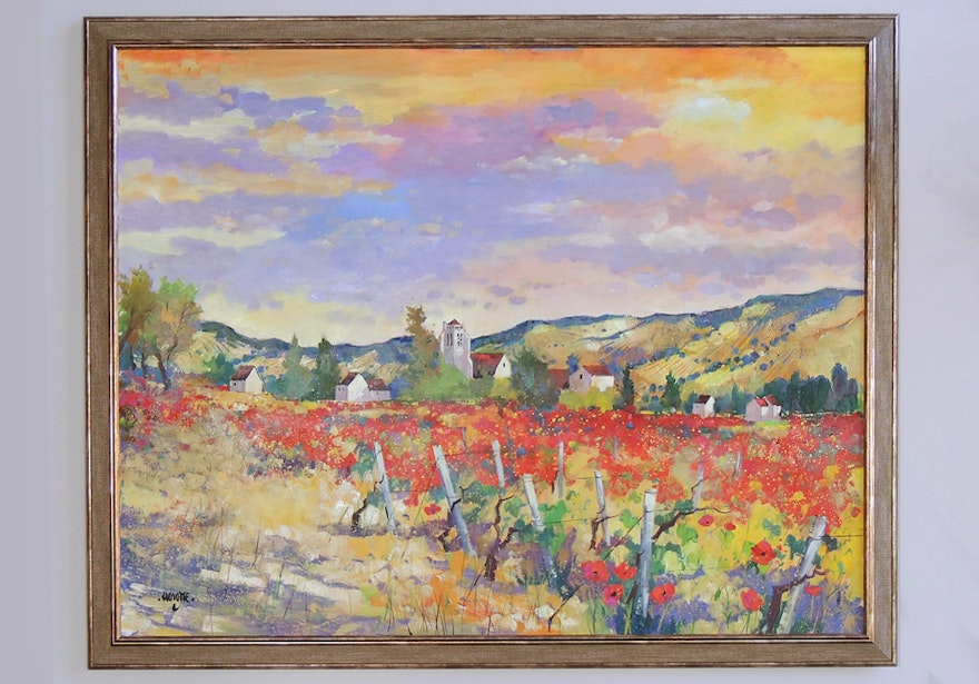 Georges Hosotte Painting of French Countryside