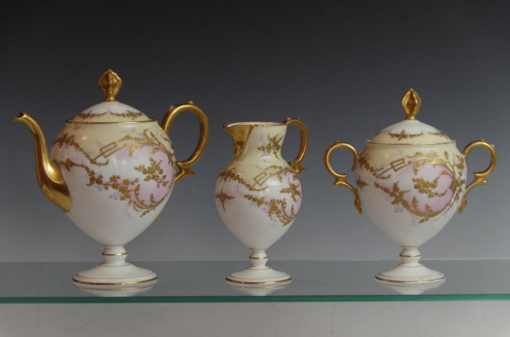 Antique Klingenberg and Dwenger Limoges Porcelain Tea Set