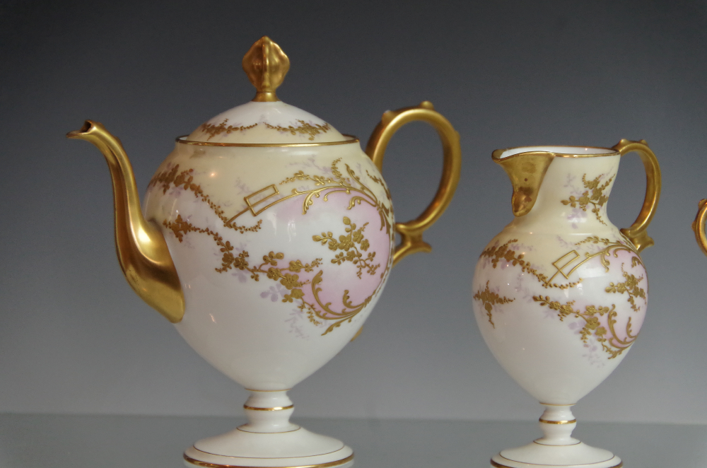Antique Klingenberg and Dwenger Limoges Porcelain Tea Set