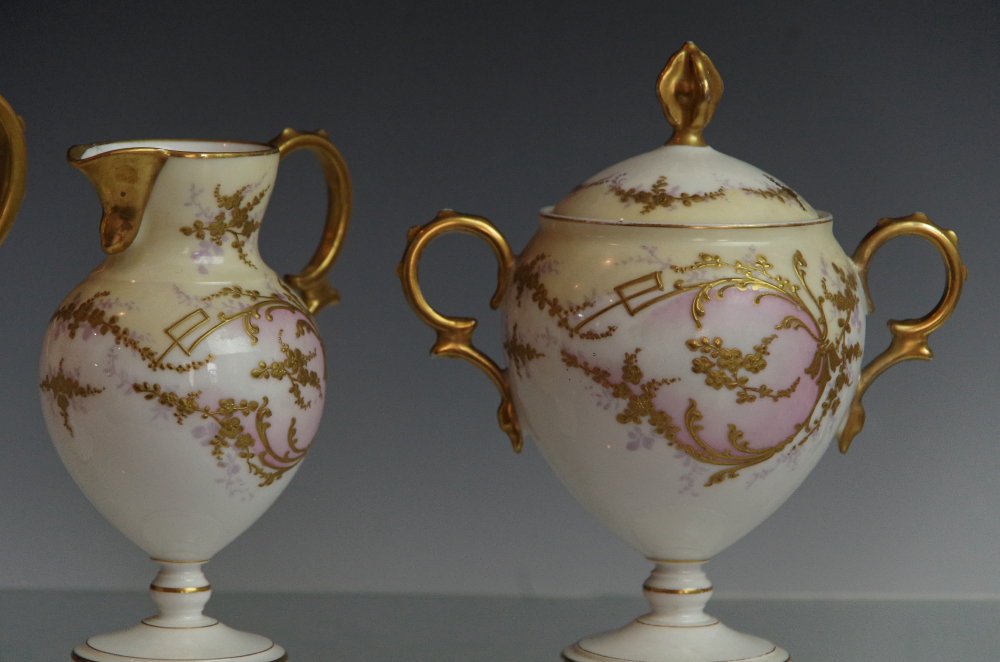 Antique Klingenberg and Dwenger Limoges Porcelain Tea Set