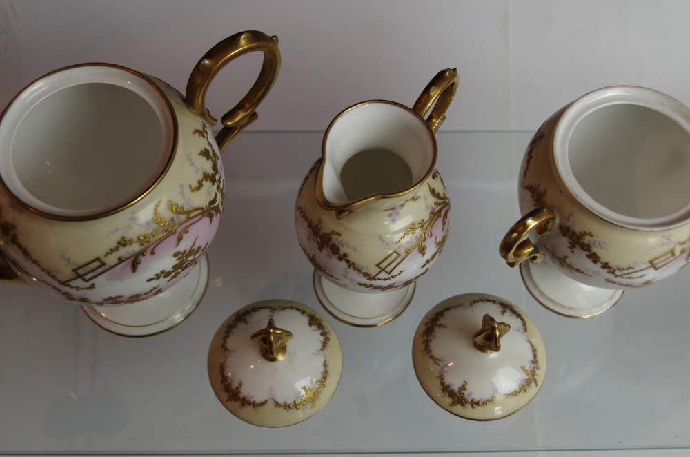 Antique Klingenberg and Dwenger Limoges Porcelain Tea Set