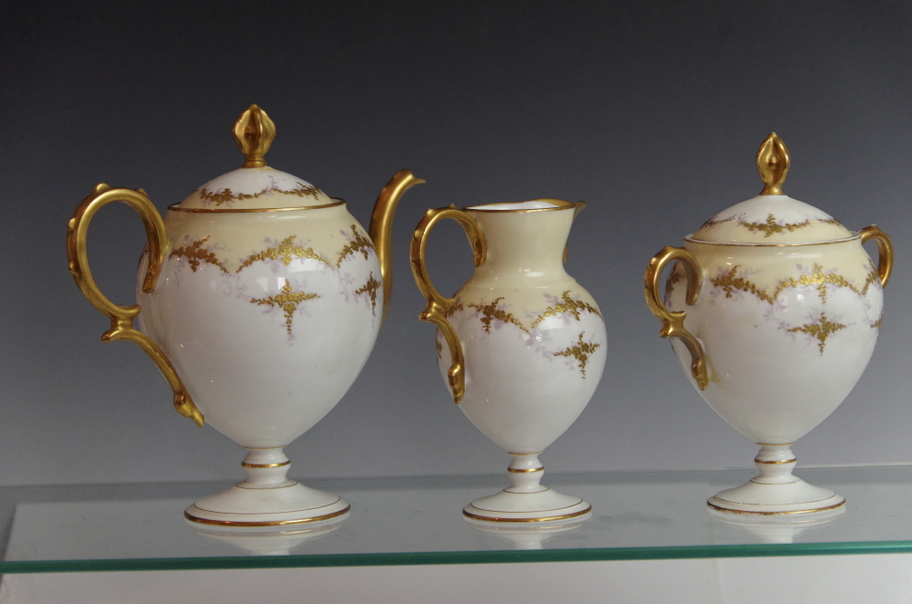 Antique Klingenberg and Dwenger Limoges Porcelain Tea Set