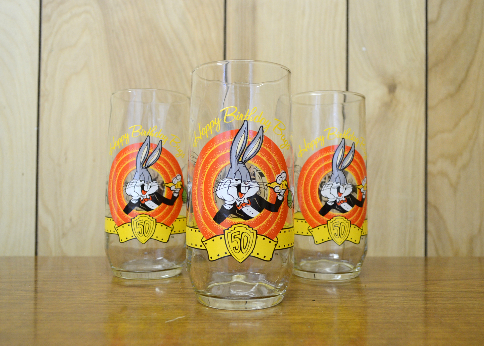 Assortment of Bugs Bunny Drinking Glasses