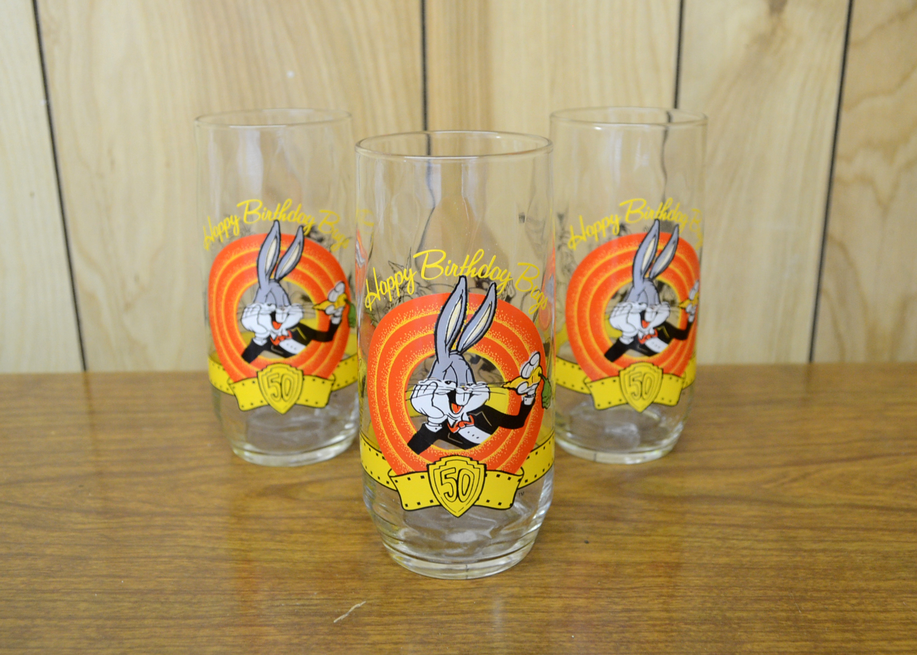 Assortment of Bugs Bunny Drinking Glasses
