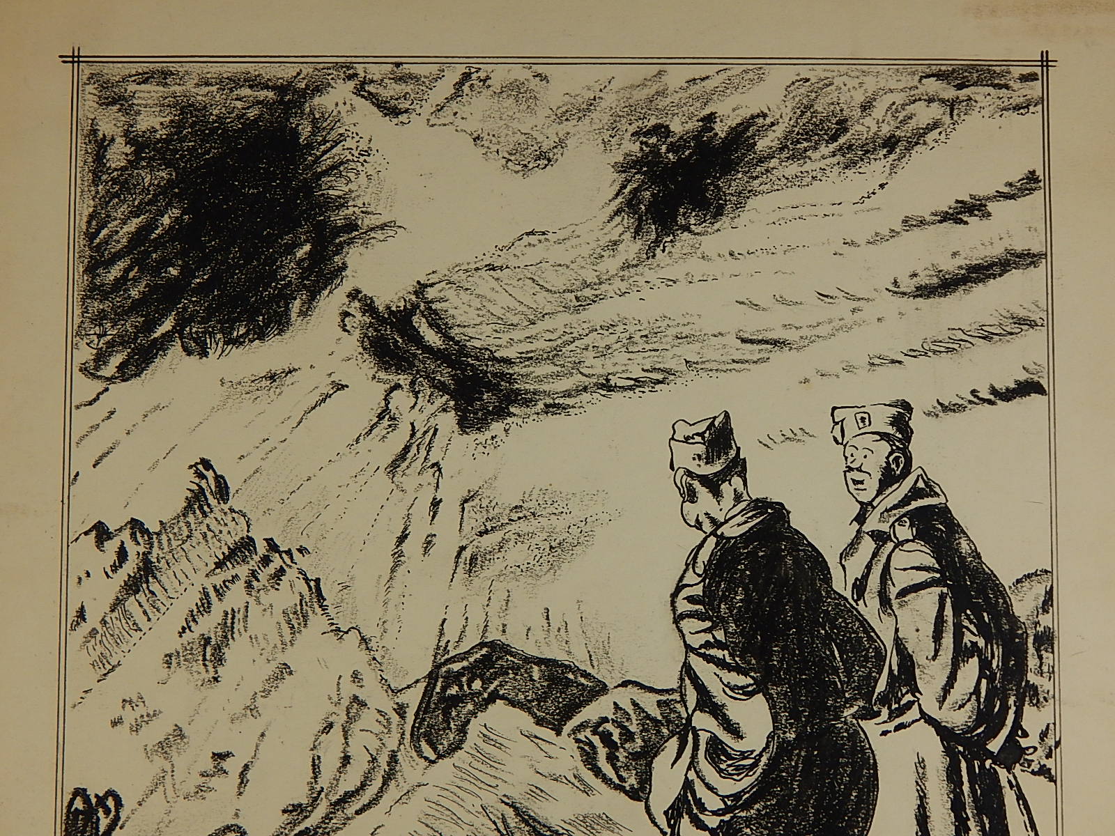 Original Bill Mauldin Drawing - 'Beautiful View..."