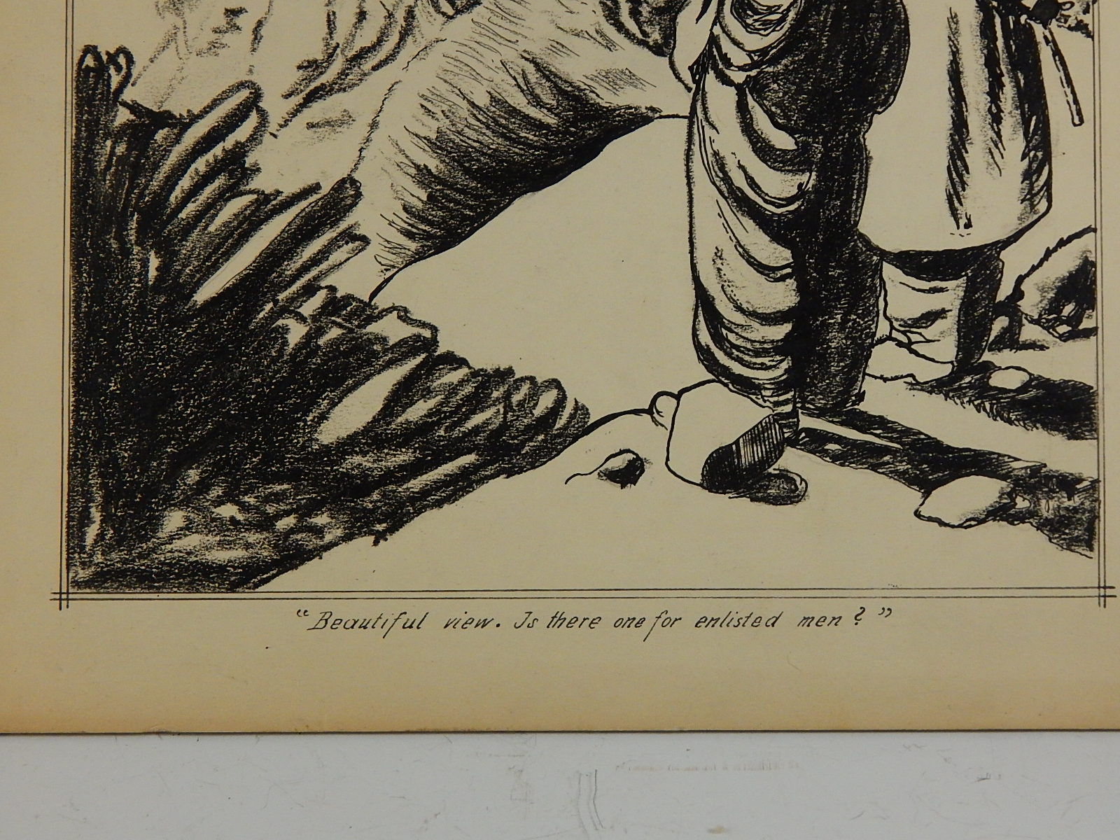 Original Bill Mauldin Drawing - 'Beautiful View..."