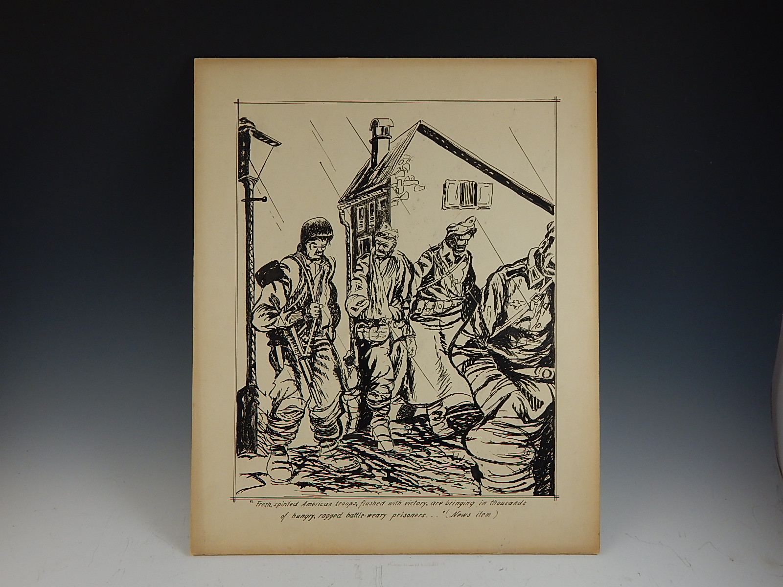 Original Bill Mauldin Drawing - "Fresh, Spirited American Troops.