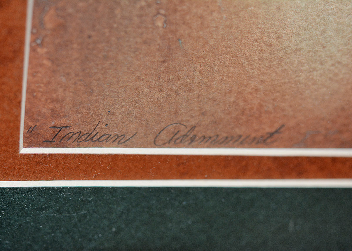 Mixed Media Native American Headdress Framed Art