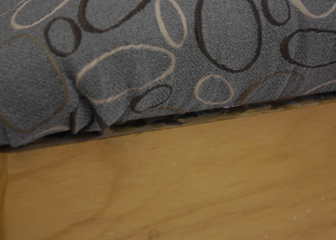 Padded Pine Stool with Modern Upholstery