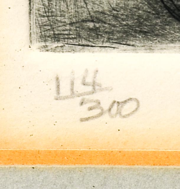 Original Christine McGinnis "Three Owls" Etching