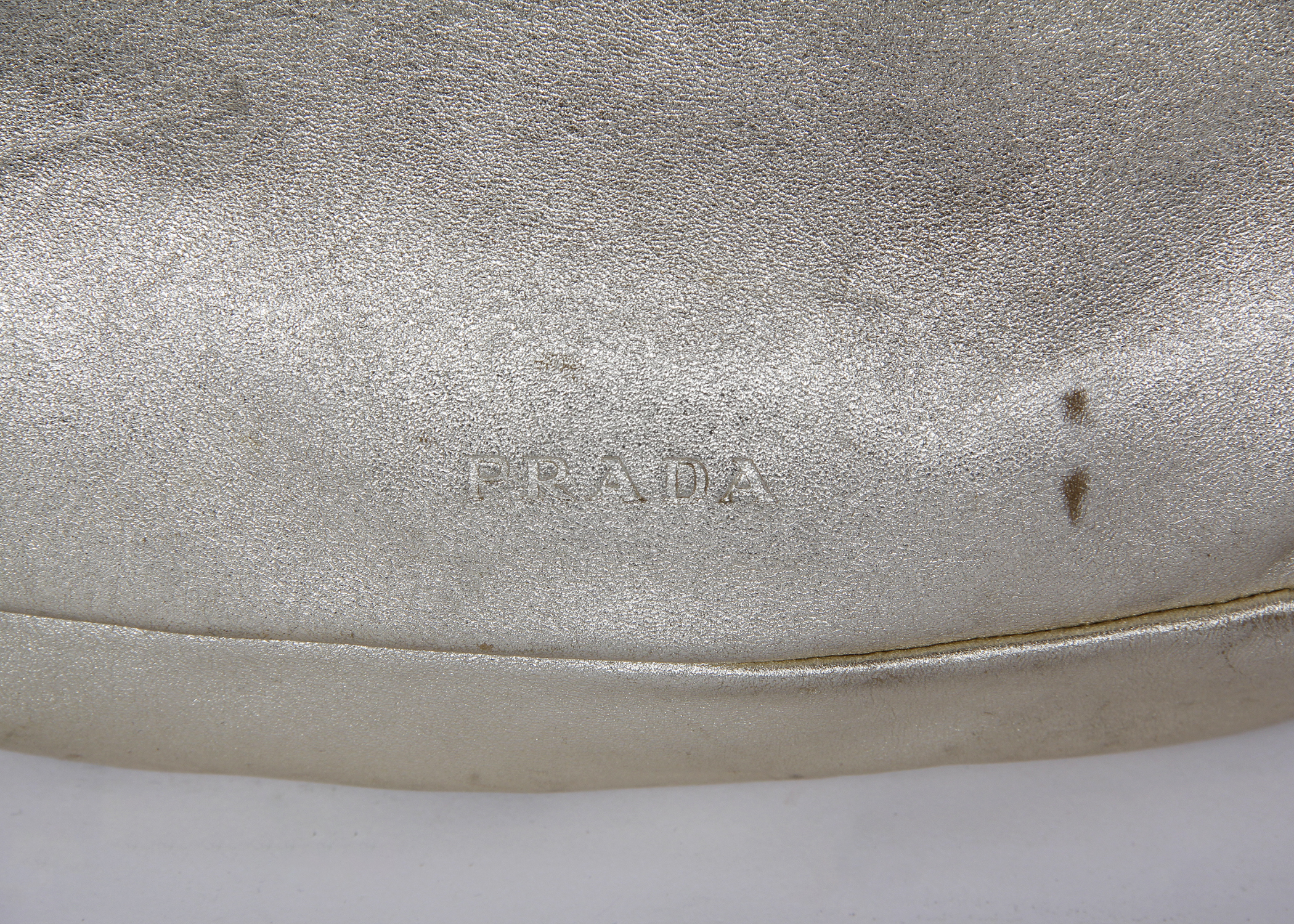 Gold Prada Leather Handbag