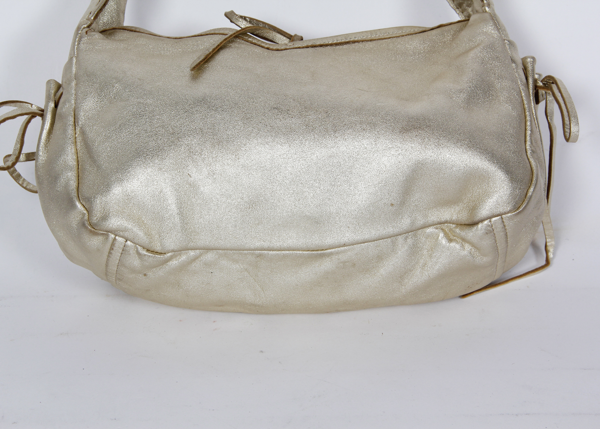 Gold Prada Leather Handbag