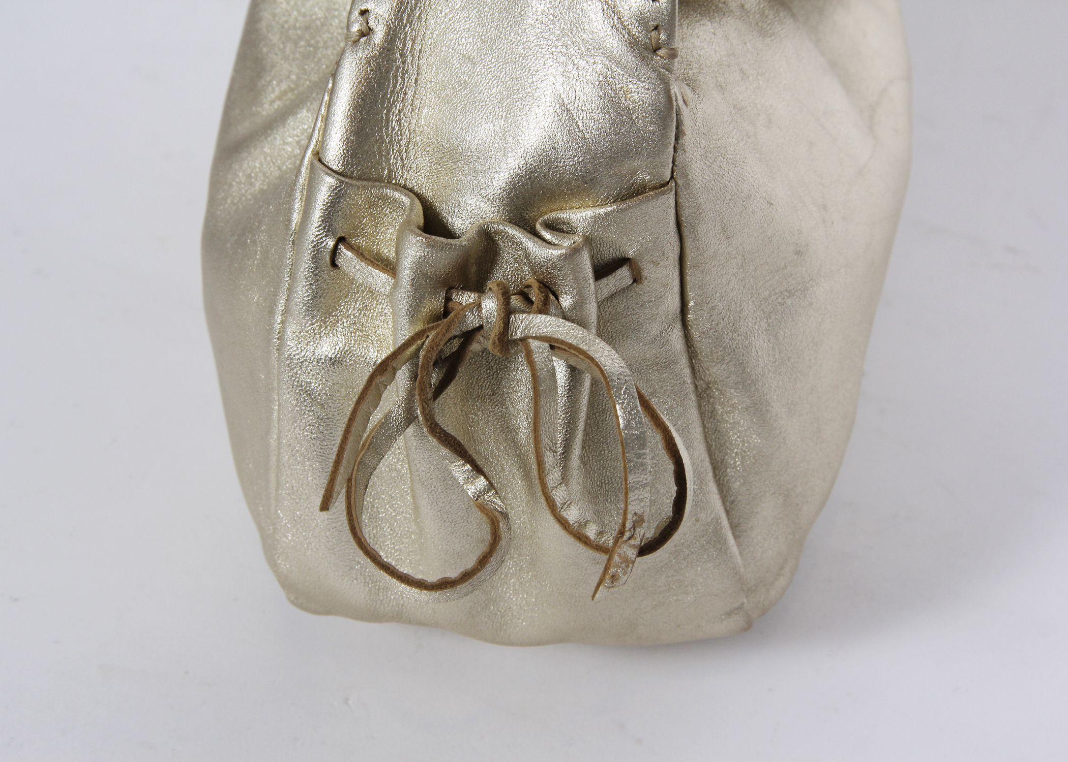 Gold Prada Leather Handbag