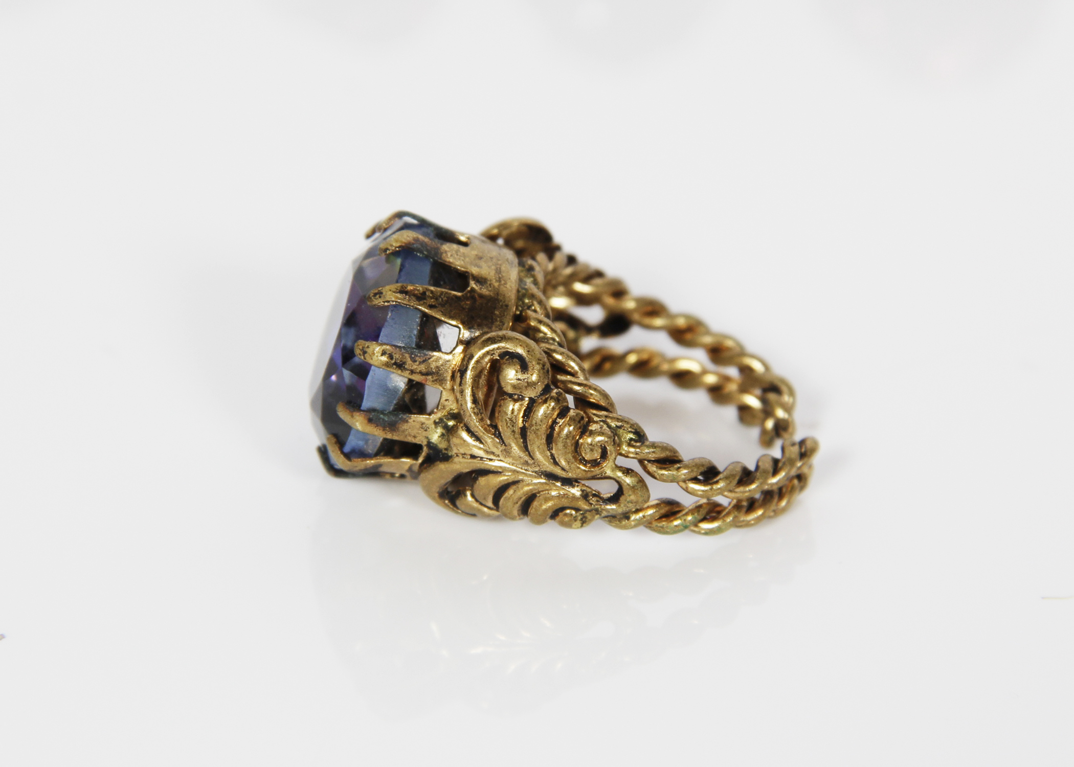 Vintage West German Costume Jewelry Cocktail Rings