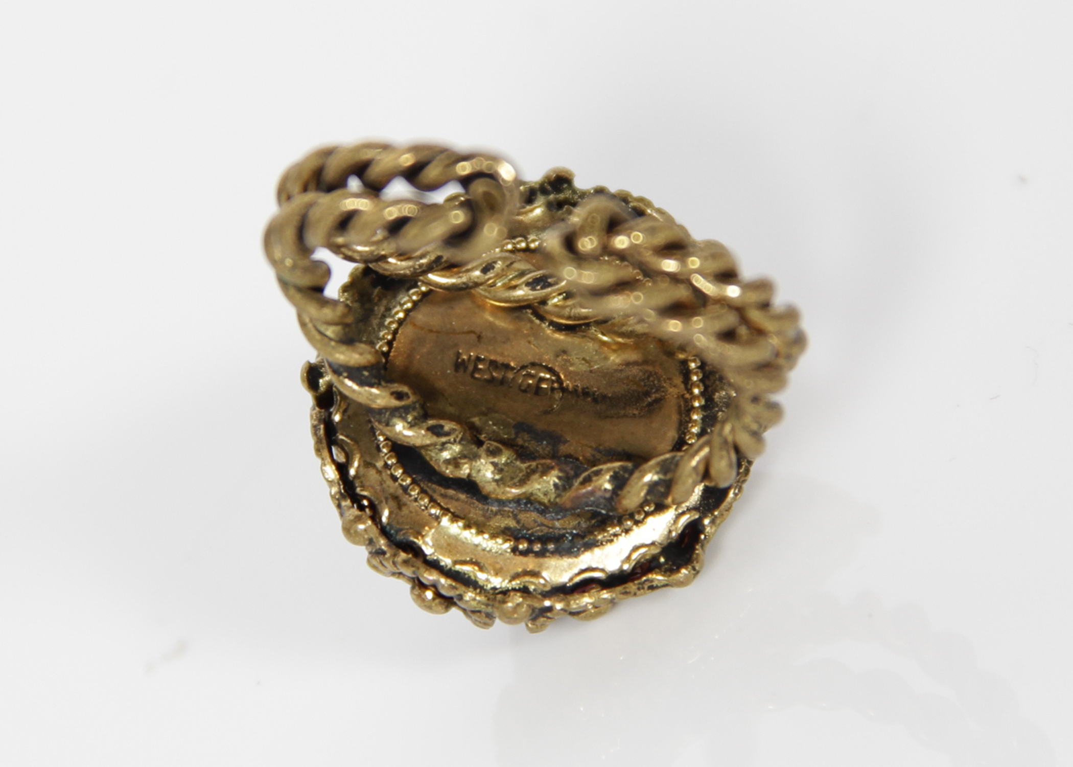 Vintage West German Costume Jewelry Cocktail Rings