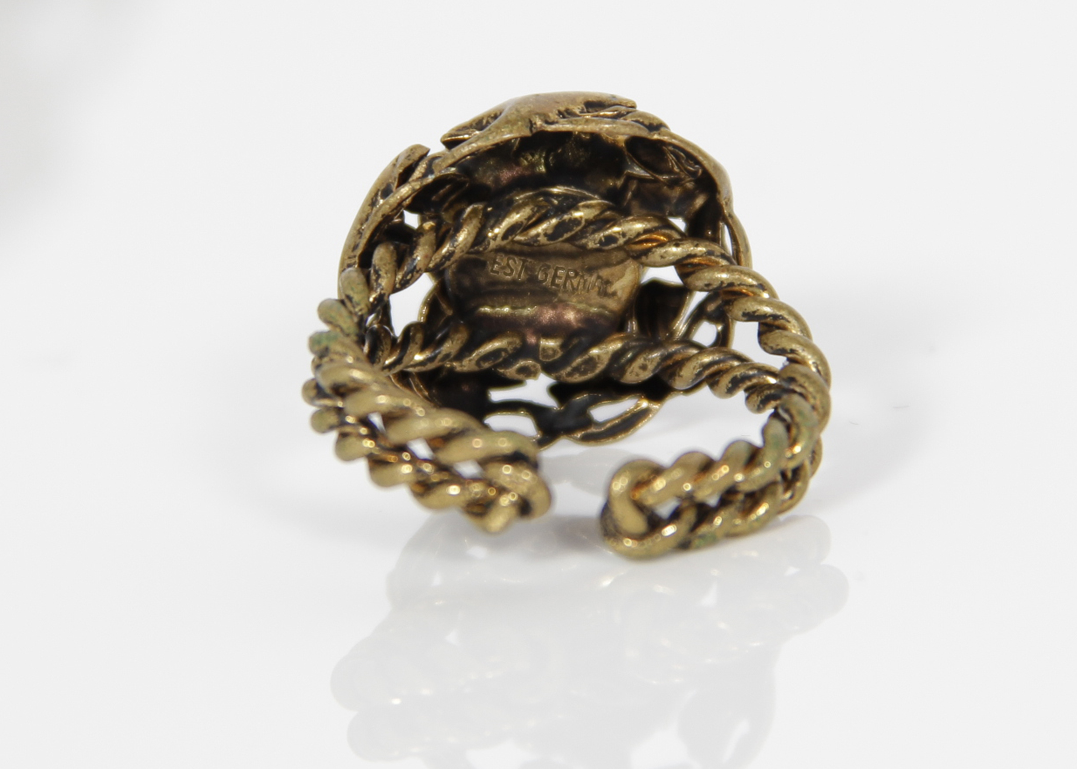 Vintage West German Costume Jewelry Cocktail Rings