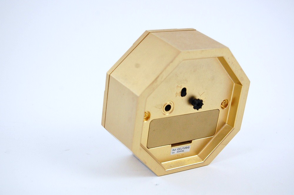 Seiko Quartz Clock with Octagonal Brass Case