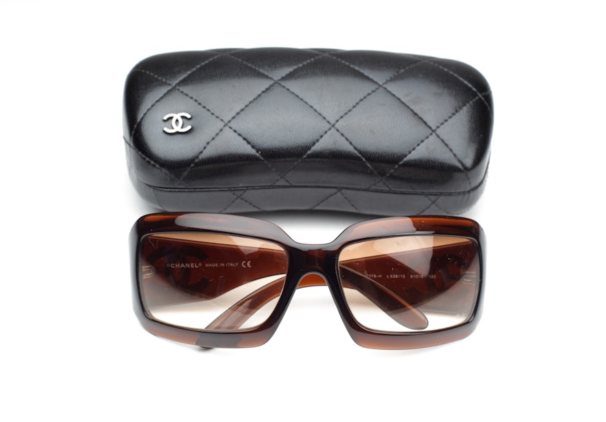 CHANEL Mother of Pearl CC Sunglasses 5076-H Black 212941