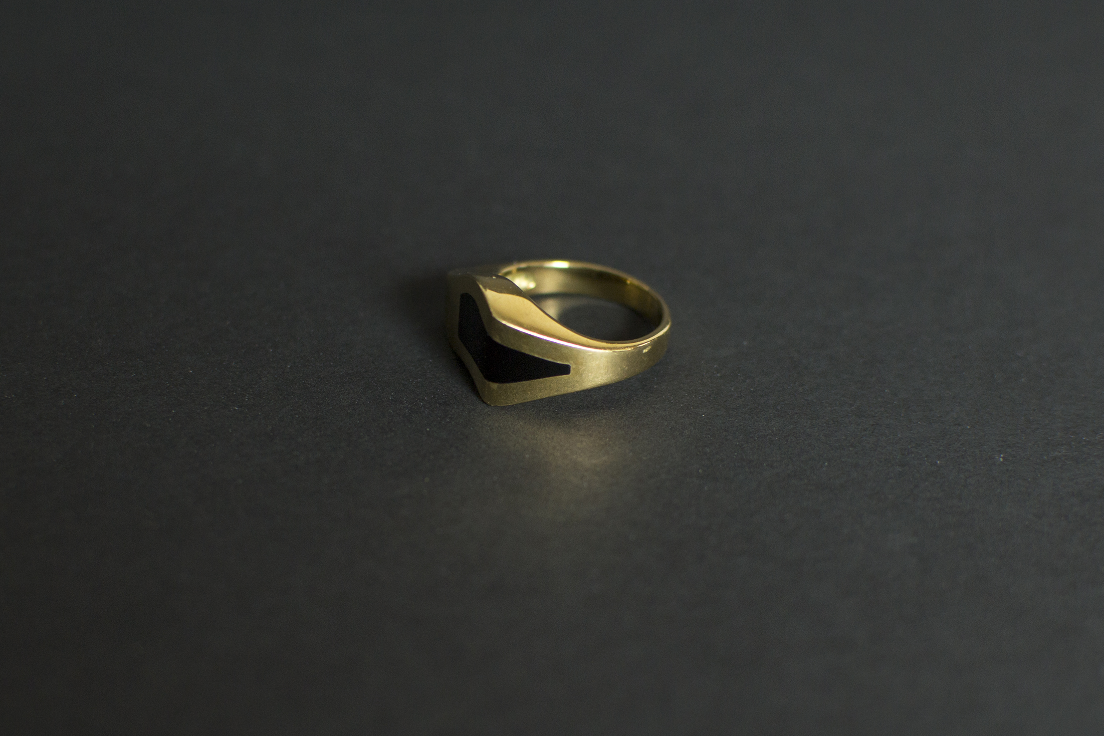 18k Gold And Onyx Bracelet And Ring