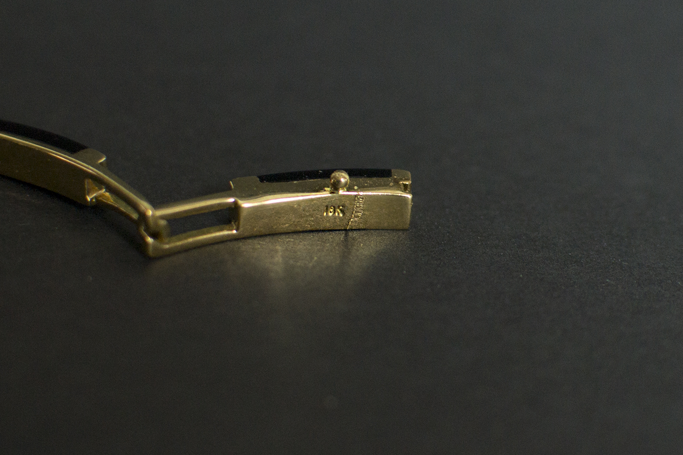 18k Gold And Onyx Bracelet And Ring