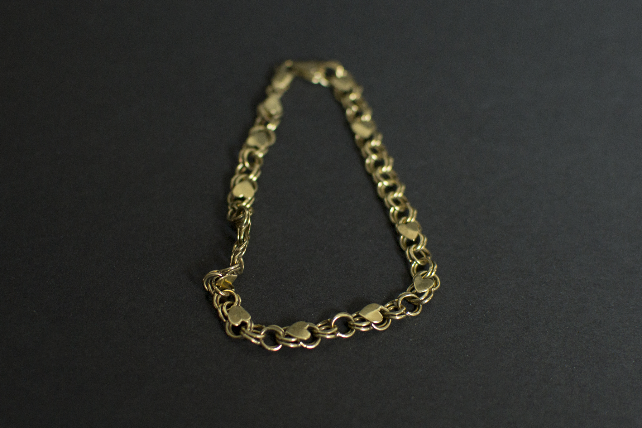 14k Double Loop Chain Gold Bracelet